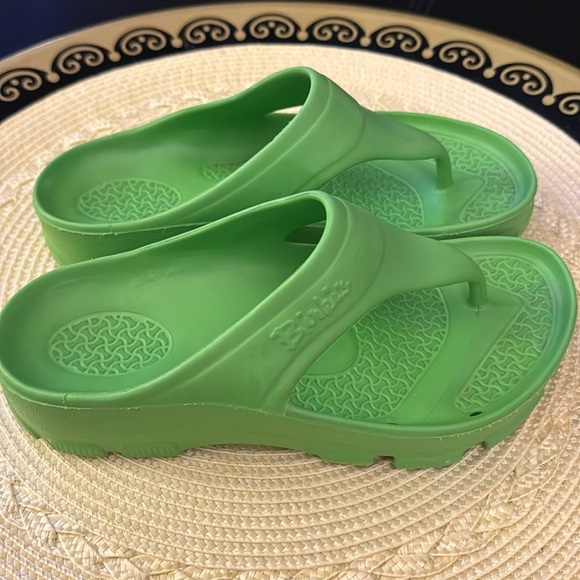 BIRKENSTOCK Birkis Lime Green Flip-Flop Thongs - Size 36 - Picture 2 of 7
